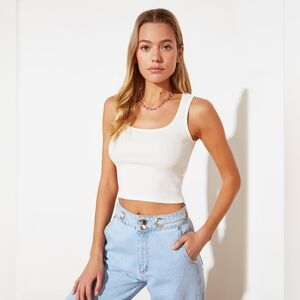 Trendyol Ribbed Crop Top Tank
